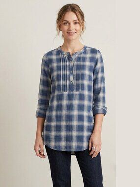 American Eagle Outfitters AEO Long Sleeve Convertible Plaid Top Shirt Top S